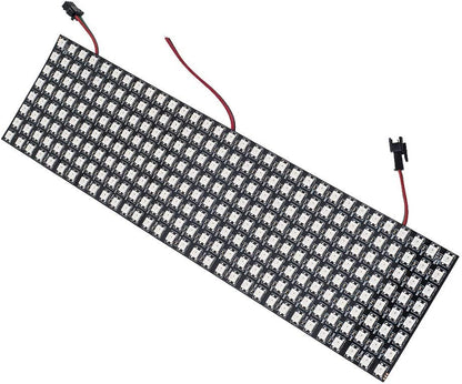 WS2812B ECO RGB Alloy Wires 5050SMD Individual Addressable 8X32 256 Pixels LED Matrix Flexible FPCB Full Color Works with K-1000C,Sp107E,Etc Controllers Image Video Text Display DC5V