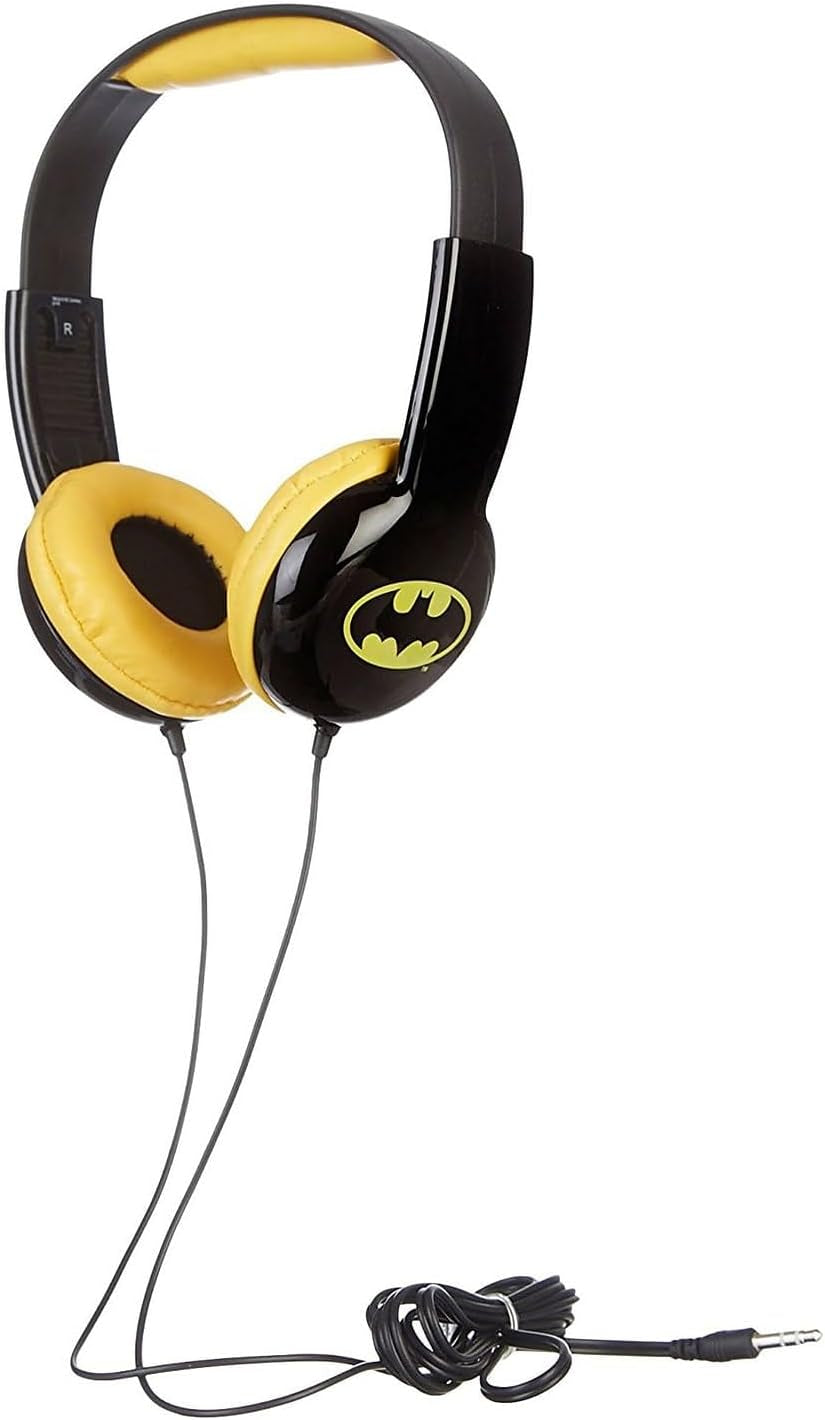 Batman Kids Safe over the Ear Headphones HP2-03082 | Kids Headphones, Volume Limiter for Developing Ears, 3.5MM Stereo Jack, Recommended for Ages 3-9, by ,Yellow