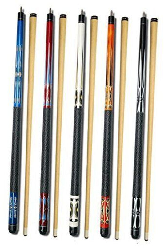 Set of 5 Pool Cues Billiard House Bar Pool Cue Sticks GJ-1~GJ-5