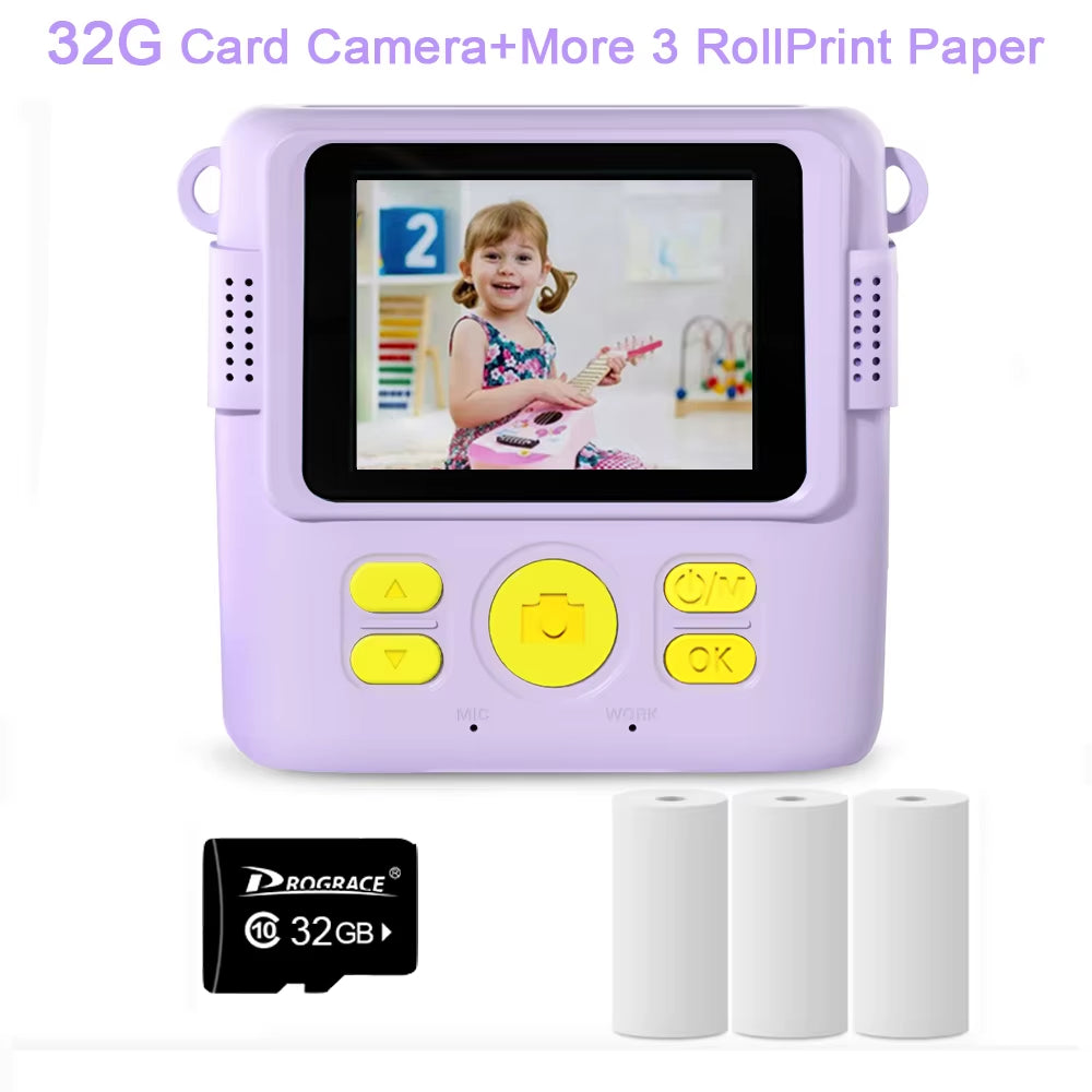 Kids Camera Instant Print Camera for Kids Printing Camera Toy Birthday Gifts Present for Girls Boys Digital Camera Print Photos