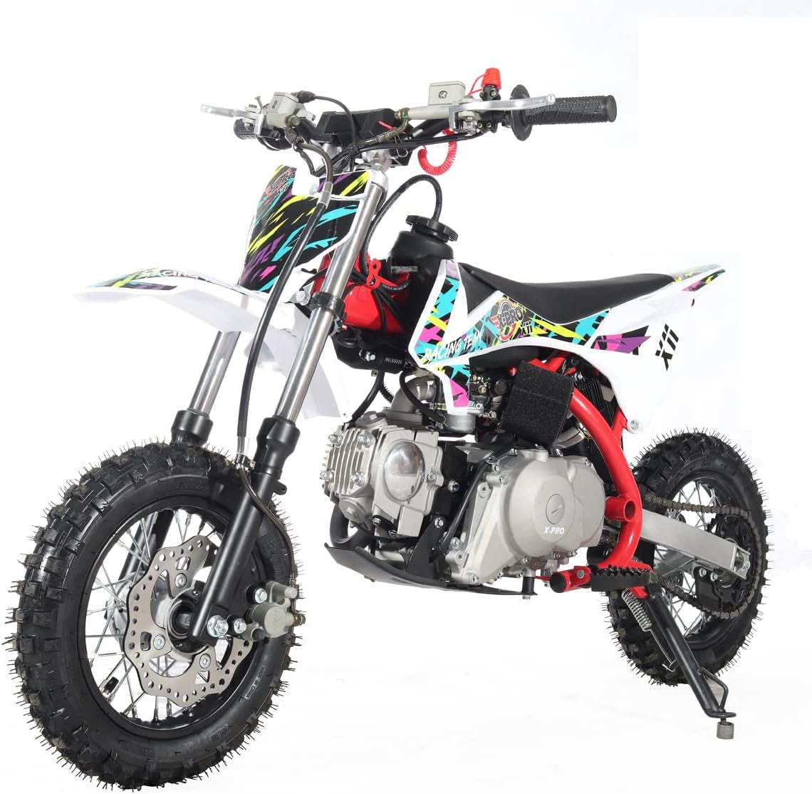 X11 110Cc Dirt Bike Gas Dirt Bike Pit Bikes Dirt Pitbike with Automatic Transmission, Electric Start,10"/10" Tires!(Black)