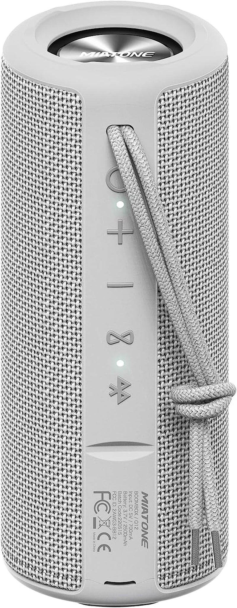 Portable Bluetooth Wireless Speaker Waterproof Shower Speaker - Grey