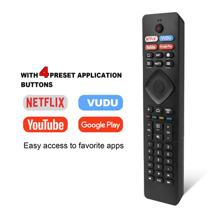 Replacement Android TV Remote Control for Philips Android TV Smart LED TV 4K Ultra HD TV (No Voice)