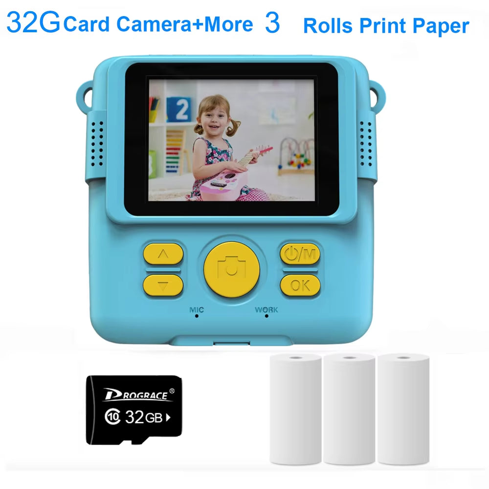 Kids Camera Instant Print Camera for Kids Printing Camera Toy Birthday Gifts Present for Girls Boys Digital Camera Print Photos