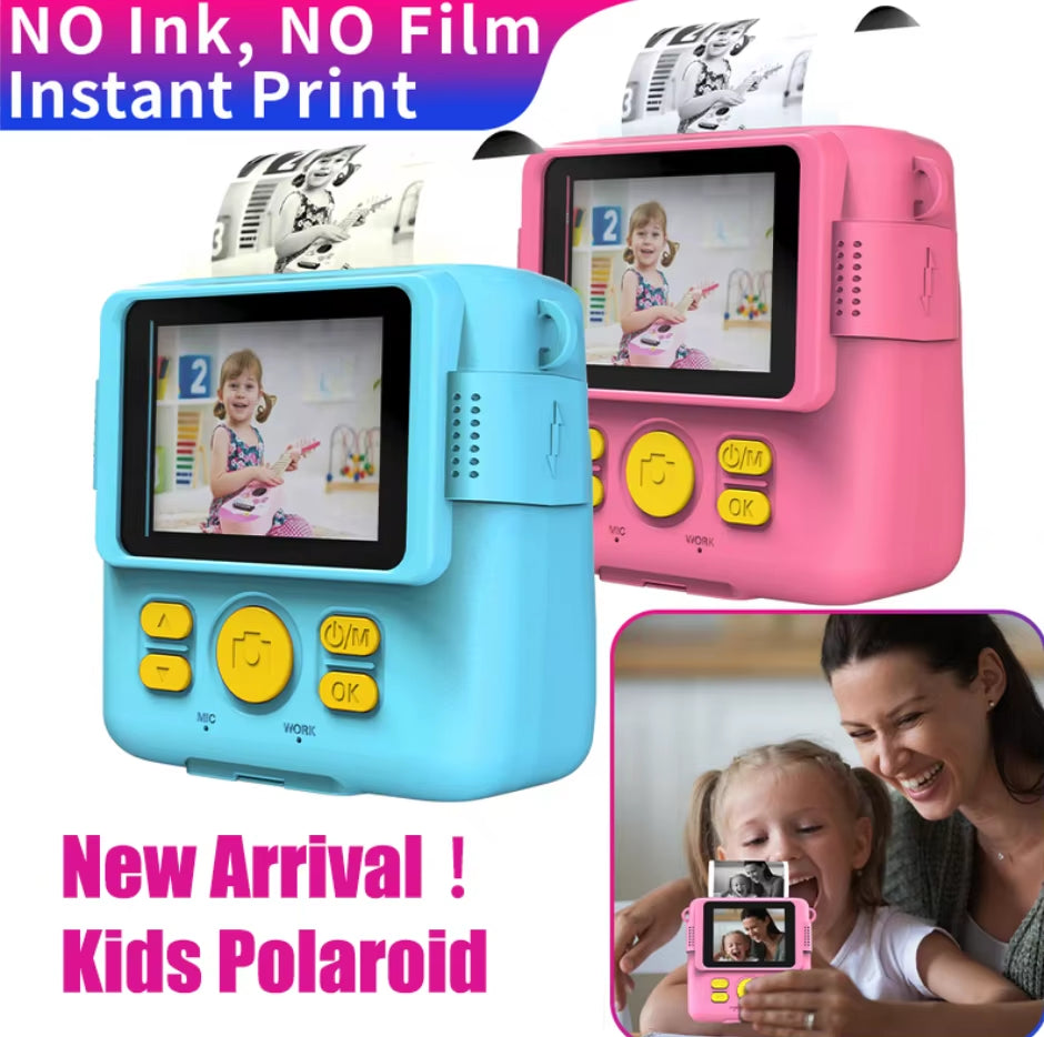 Kids Camera Instant Print Camera for Kids Printing Camera Toy Birthday Gifts Present for Girls Boys Digital Camera Print Photos