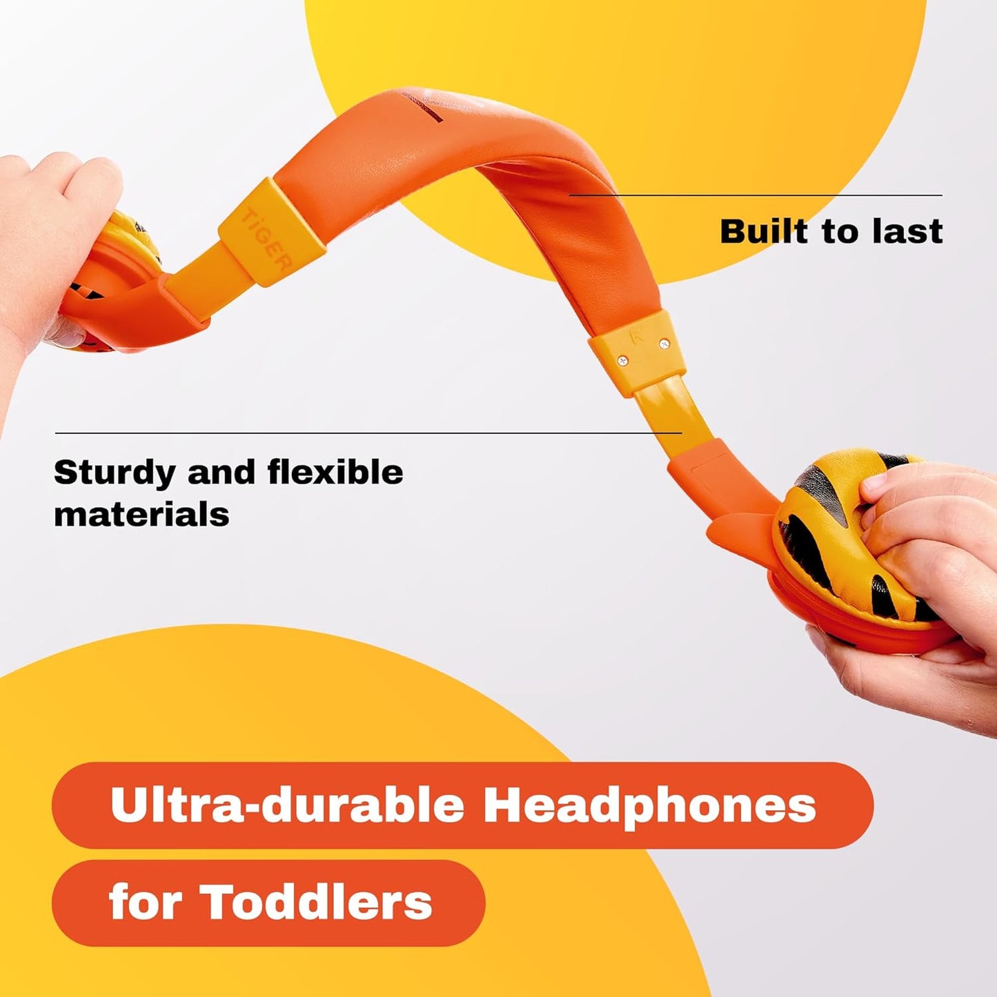 Wired Toddler Headphones for 2-5 Years Old — 85Db Volume Limited Baby Headphones for Plane & Car Travel — Children Headphones for Airplane, Ipad & Tablet Kids Headphones with Cord for Children