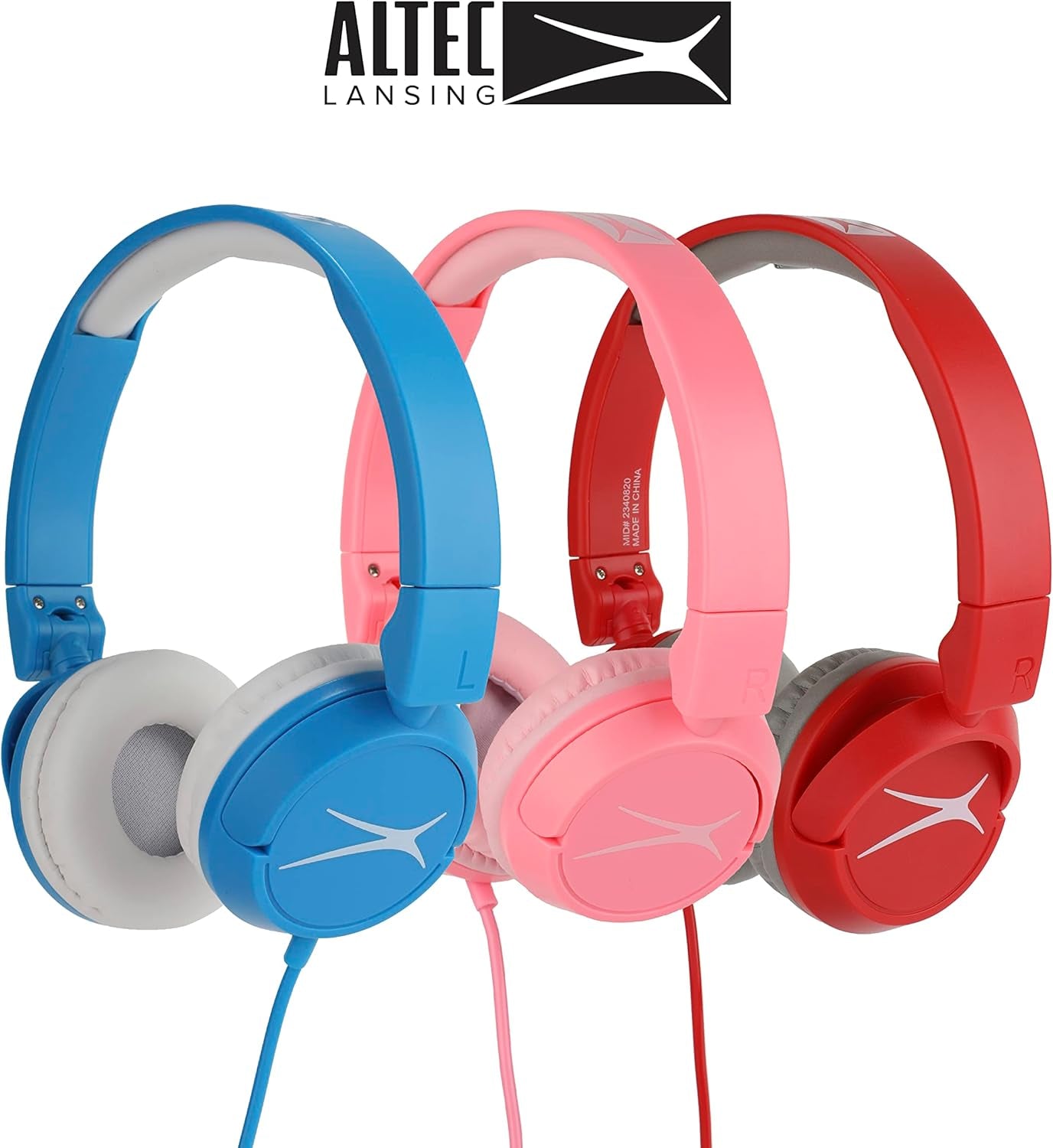 over the Ears Kids Headphones - Wired - Volume Limiting Technology for Developing Ears, Ages 6-9, Perfect for Learning from Home, Pink