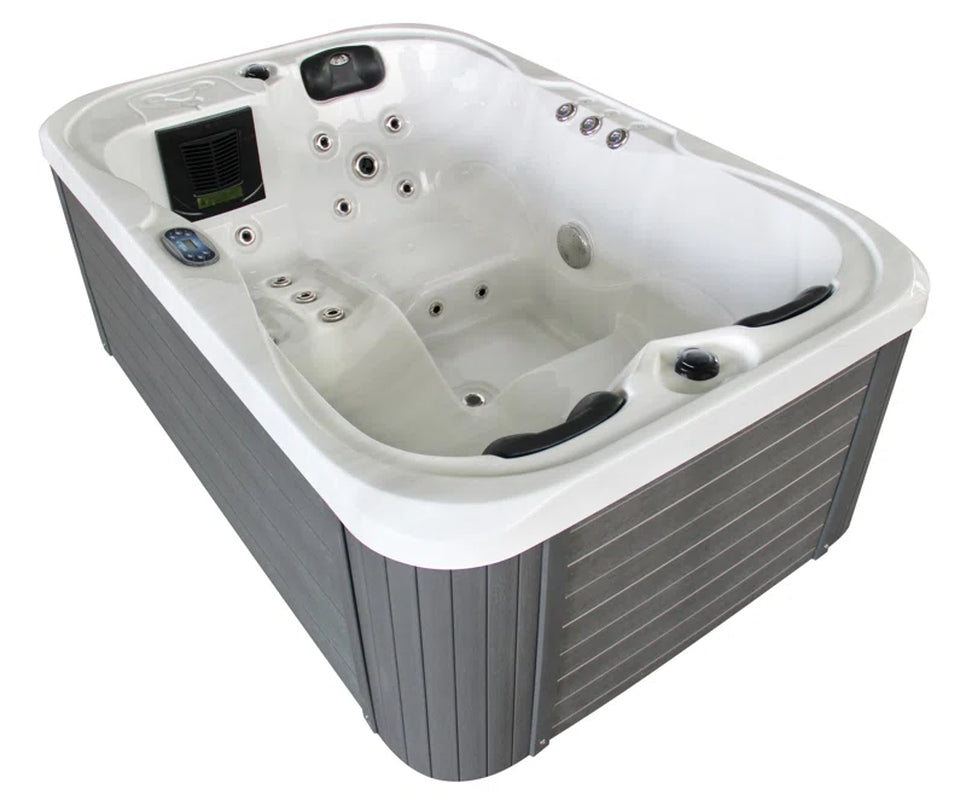 Brotherton 220 Volt 3 Person - Person 29 - Jet Acrylic Rectangle Hot Tub with Ozonator