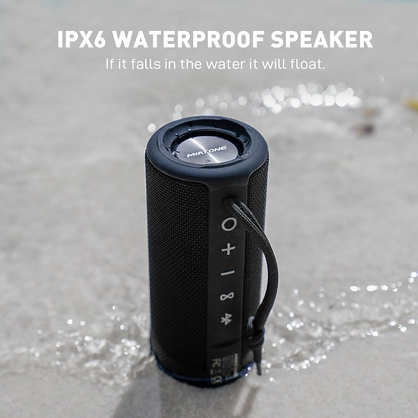 Bluetooth Speakers, Waterproof and Portable Outdoor Wireless Speaker (Black)