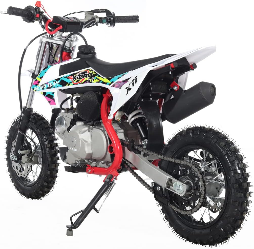 X11 110Cc Dirt Bike Gas Dirt Bike Pit Bikes Dirt Pitbike with Automatic Transmission, Electric Start,10"/10" Tires!(Black)