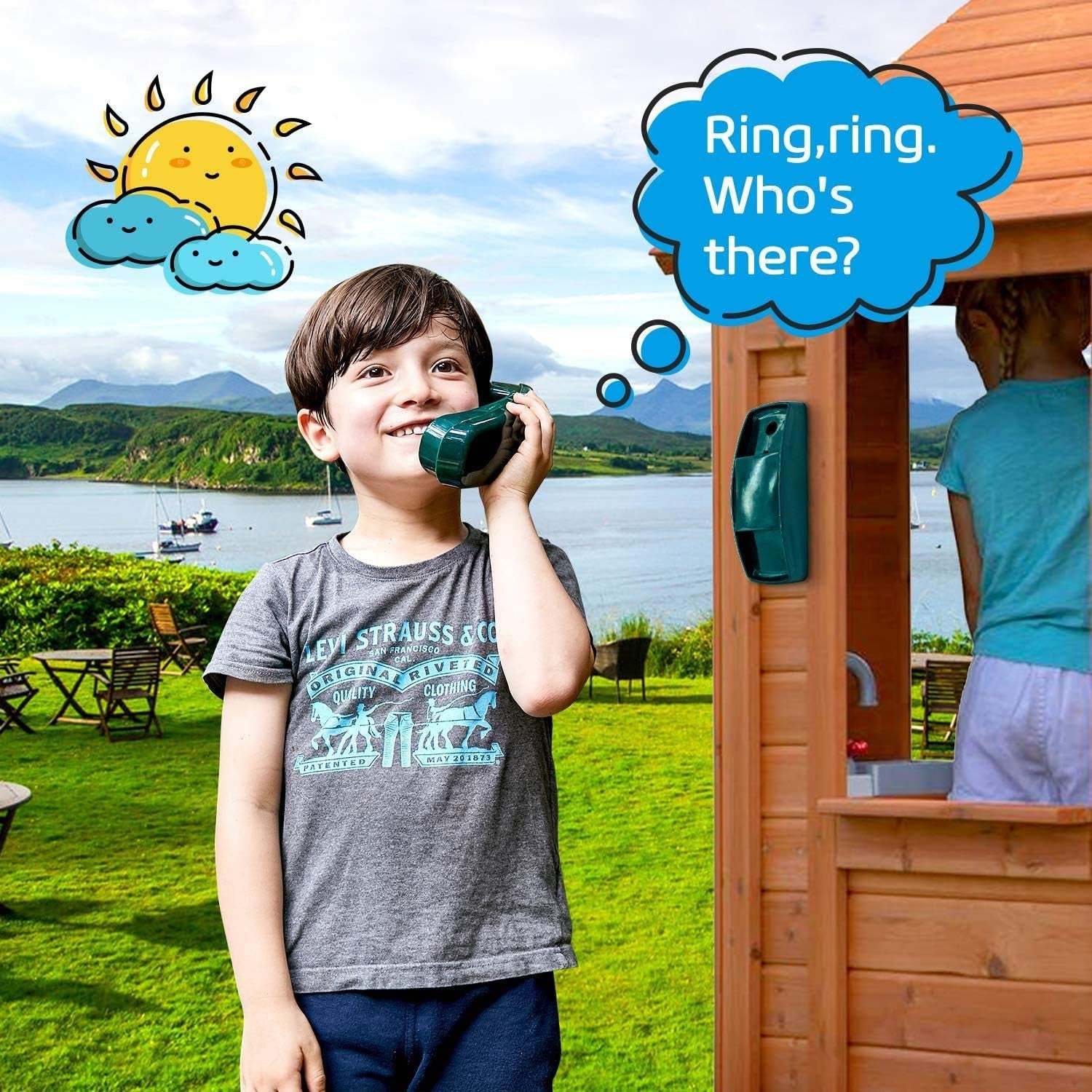 Toy Phone for Kids Swing Set Phone Pretend Phones and Learning Education Phone Plastic Telephone Creative Children Play Phone for Toddlers Baby Cell Phone Playhouse Phone (Green)