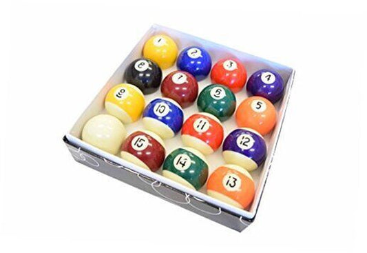 Pool Table Billiard Ball Set - Regulation Size 2-1/4" Full 16 Pool Standard