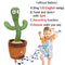 Kids Dancing Talking Cactus Toys Singing Mimicking Recording Repeating What You Say Cactus Plush Toy with 120 Song Dancing Smart