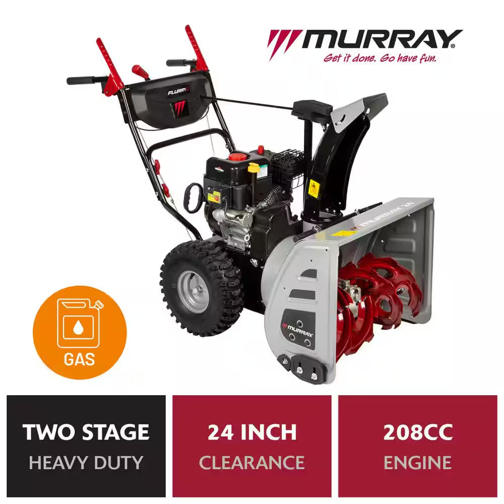 Flurry XL 24 In. 208 CC Self Propelled 2-Stage Gas Snow Blower with Electric Start