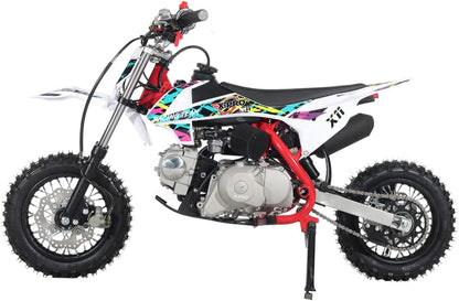 X11 110Cc Dirt Bike Gas Dirt Bike Pit Bikes Dirt Pitbike with Automatic Transmission, Electric Start,10"/10" Tires!(Black)