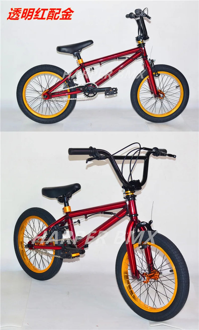 16Inch BMX Bike Colourful BMX Bikes Children'S Show Bikes Street Stunt BMX Bikes