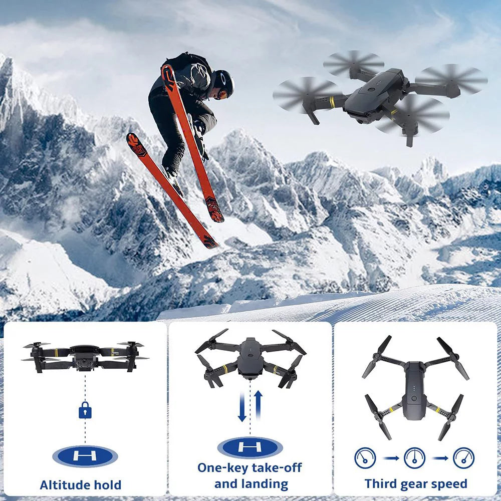 Drone with Camera 4K, Drones for Adults, Wifi FPV RC Quadcopter with Multiple Flight Modes, 3D Flip Foldable Mini Drones Toys Gifts for Kids Beginners, Headless Mode, One Key Start Mode