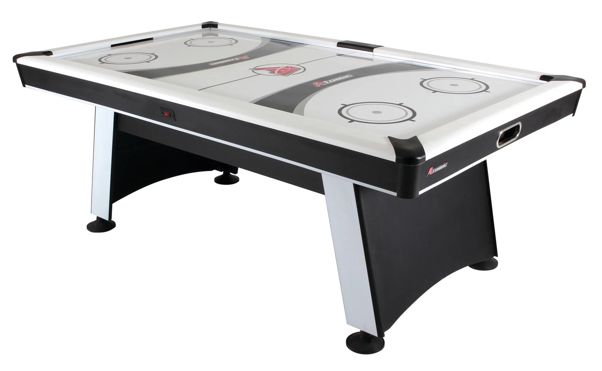 Blazer 7' Air Hockey Table with Heavy-Duty Blower, Electronic Scoring, Leg Levelers, and Overhang Rail