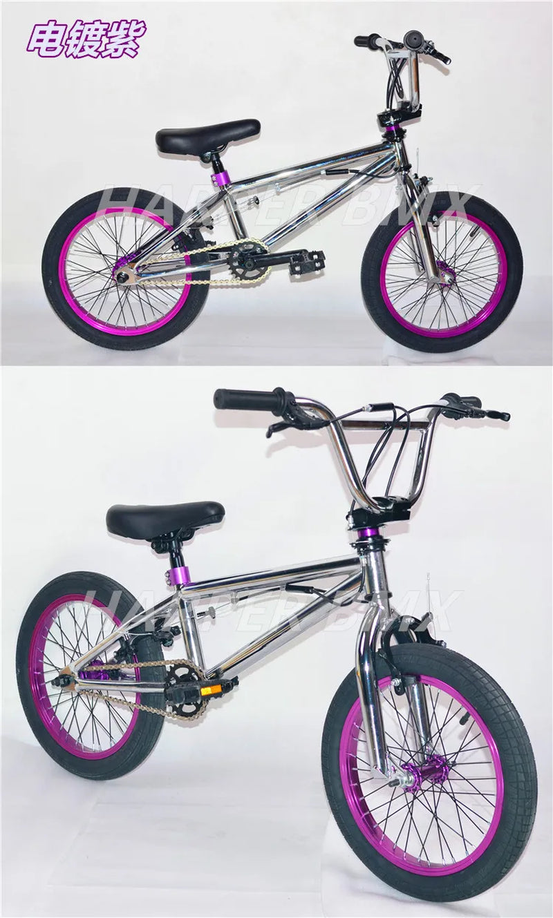 16Inch BMX Bike Colourful BMX Bikes Children'S Show Bikes Street Stunt BMX Bikes