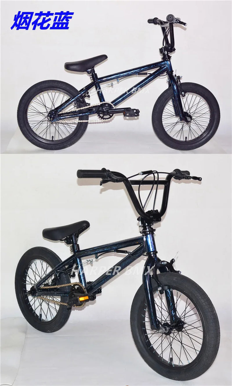 16Inch BMX Bike Colourful BMX Bikes Children'S Show Bikes Street Stunt BMX Bikes