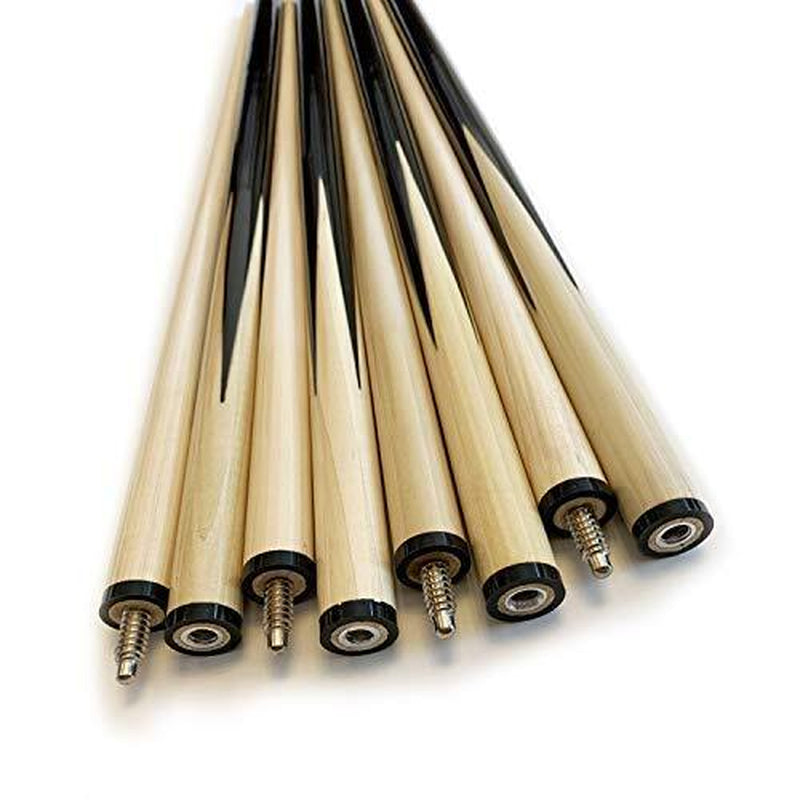 Pool Sticks 2-Piece 58 Inch Wooden Billiard Cue Hard Wood Pool Cues 58", 4 Pack