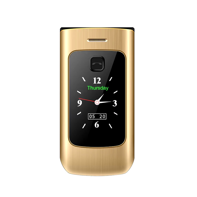 F18 Flip Celular Mobile Phones Dual Screen Speed Dial SOS Radio Recorder Torch MP3 Clamshell Cell Phones Free Shipping