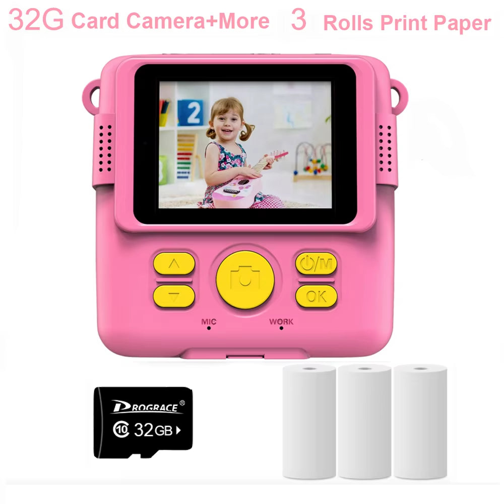 Kids Camera Instant Print Camera for Kids Printing Camera Toy Birthday Gifts Present for Girls Boys Digital Camera Print Photos