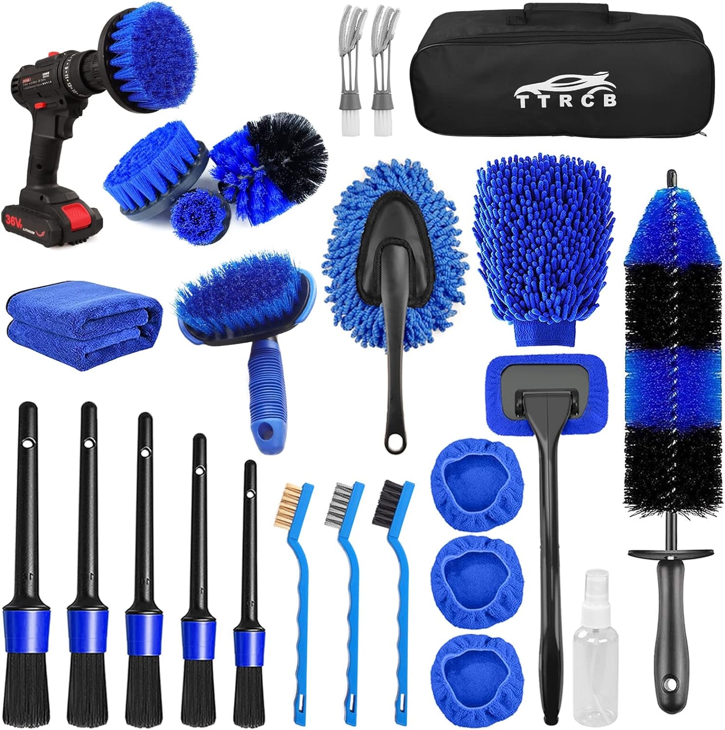 26Pcs Car Detailing Brush Set, Car Detailing Kit, Car Detailing Brushes, Car Car