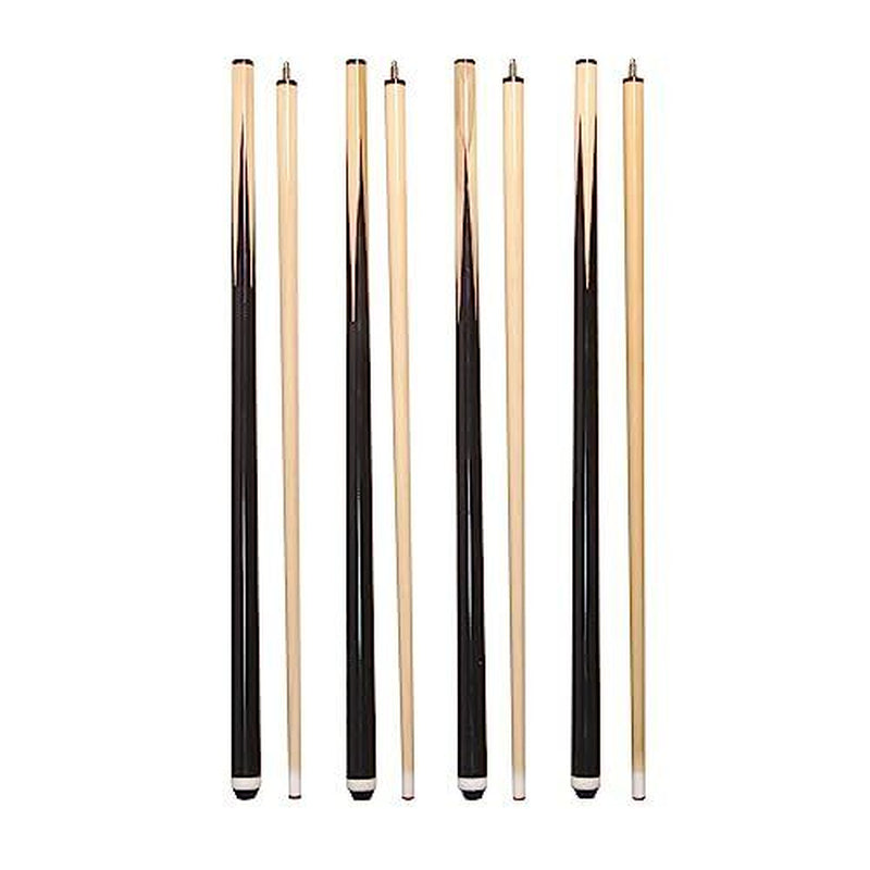 Pool Sticks 2-Piece 58 Inch Wooden Billiard Cue Hard Wood Pool Cues 58", 4 Pack