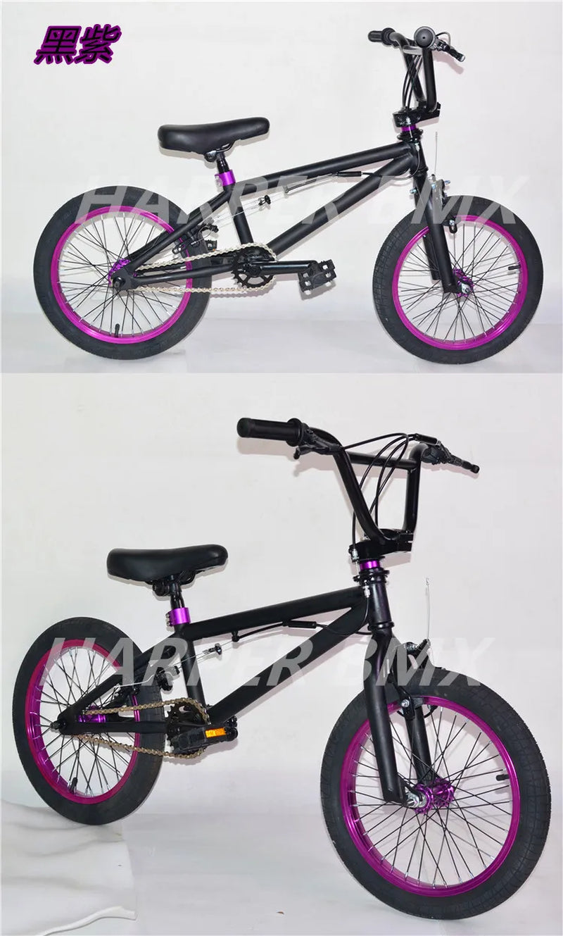 16Inch BMX Bike Colourful BMX Bikes Children'S Show Bikes Street Stunt BMX Bikes