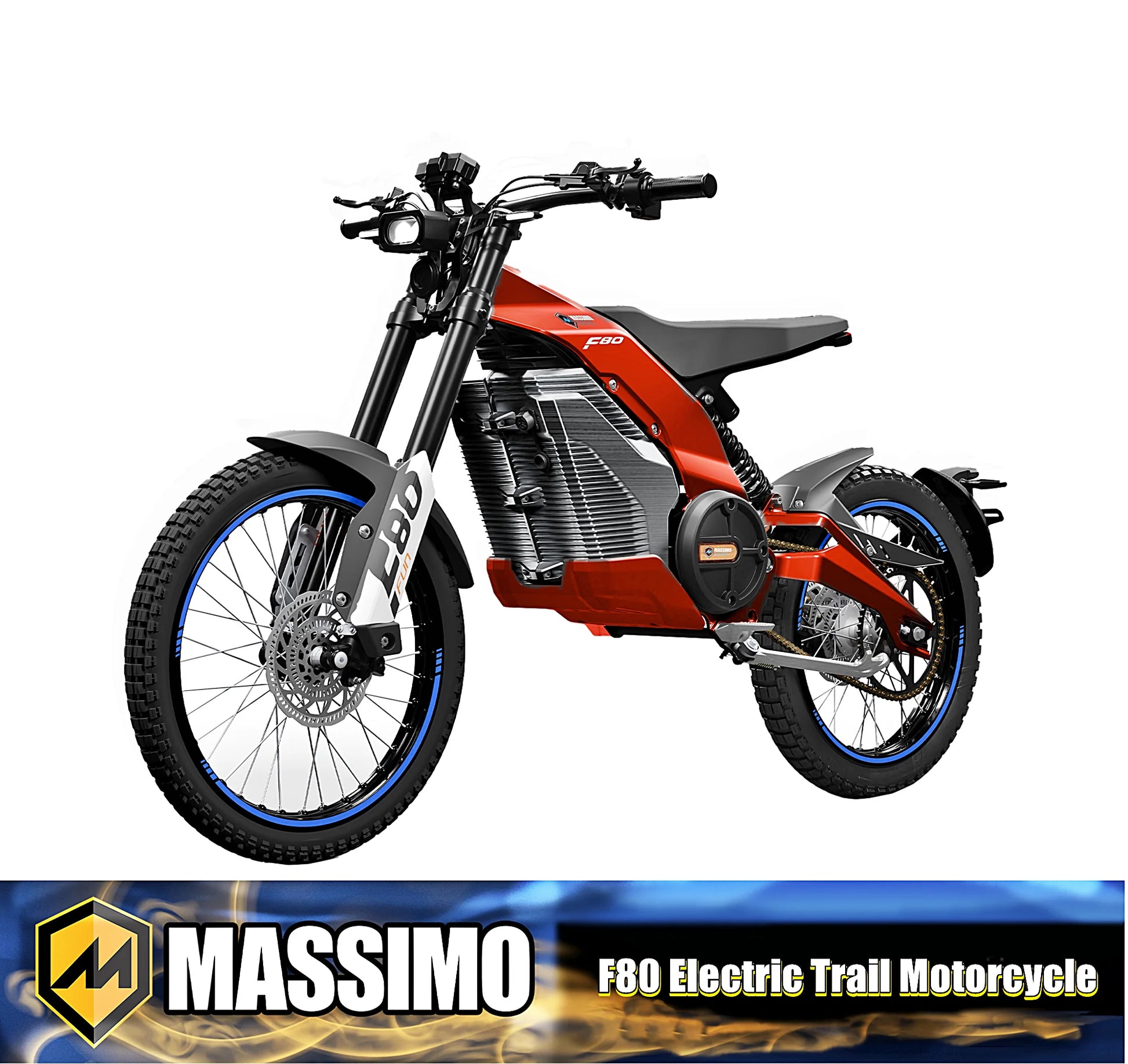 Motor F80 Trail Runner Electric (Dirt Bike) for Adults 8000W Motor 2160Wh Battery (Red)