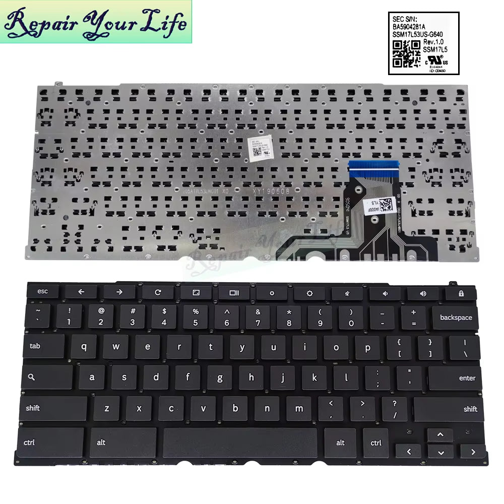 US Replacement Keyboards for  Chromebook XE521QAB K01US English Pc Computers Keyboards Laptops Parts BA5904281A SSM17L5