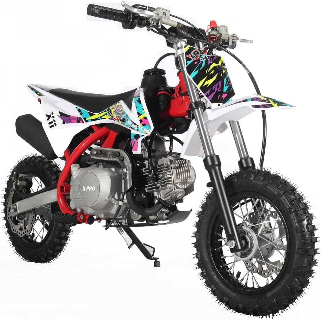 X11 110Cc Dirt Bike Gas Dirt Bike Pit Bikes Dirt Pitbike with Automatic Transmission, Electric Start,10"/10" Tires!(Black)