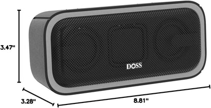 Soundbox Pro+ Bluetooth Speaker with 24W Stereo Sound, Extra Bass, IPX6 Waterproof, 15H Playtime, Wireless Stereo Pairing, Multi-Colors Light, Portable Speaker for Outdoor, Home, Party, Beach