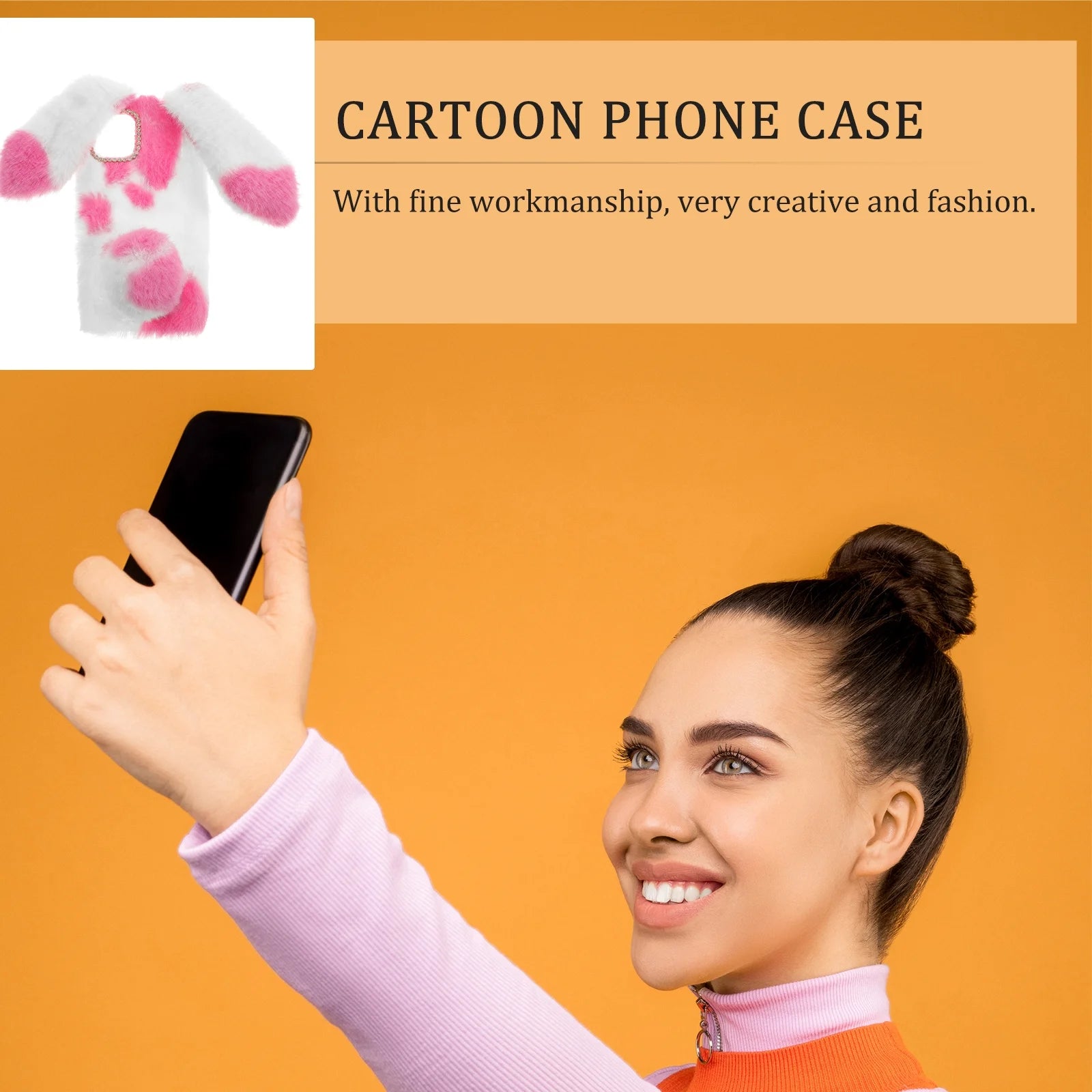 Phone Cases Girl Woman Cellphone Protective Phone Shell Phone Cover for 11 Phone Case the Cow Pink